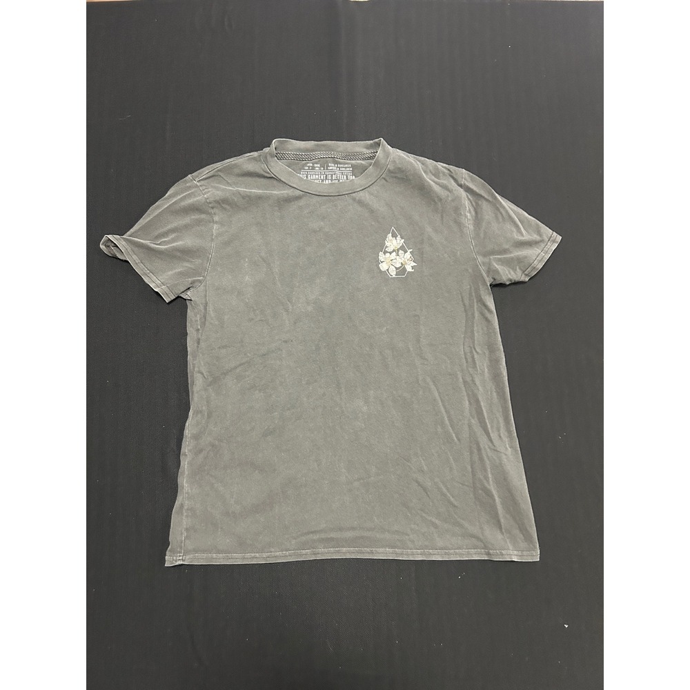 Volcom Stone Floral Graphic T-Shirt Faded Grey Organic Cotton Women S B3512501